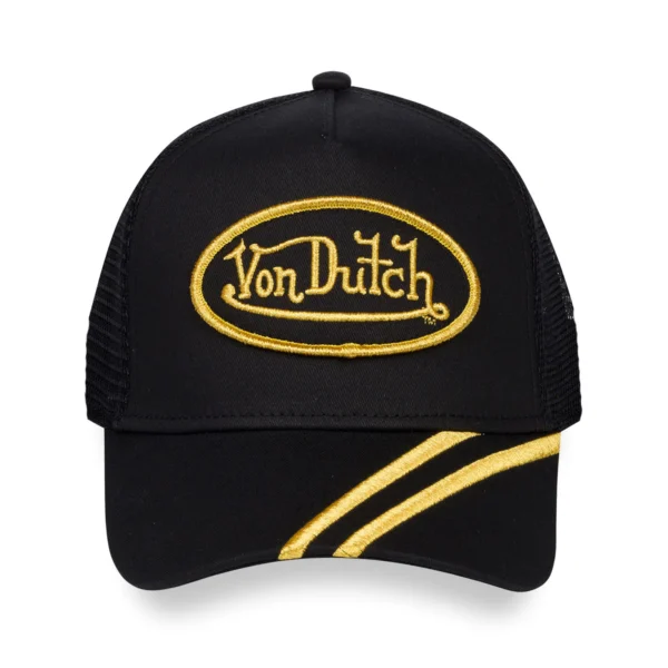 Von Dutch Racing Inspired Black & Gold Trucker